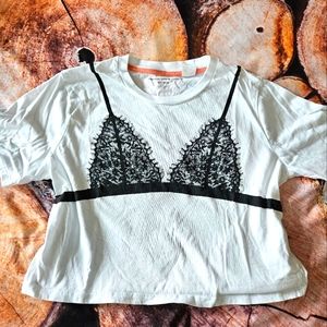 FCUK Crop top with bra design